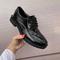 Туфлі жіночі шкіряні чорні /22455/ 39р