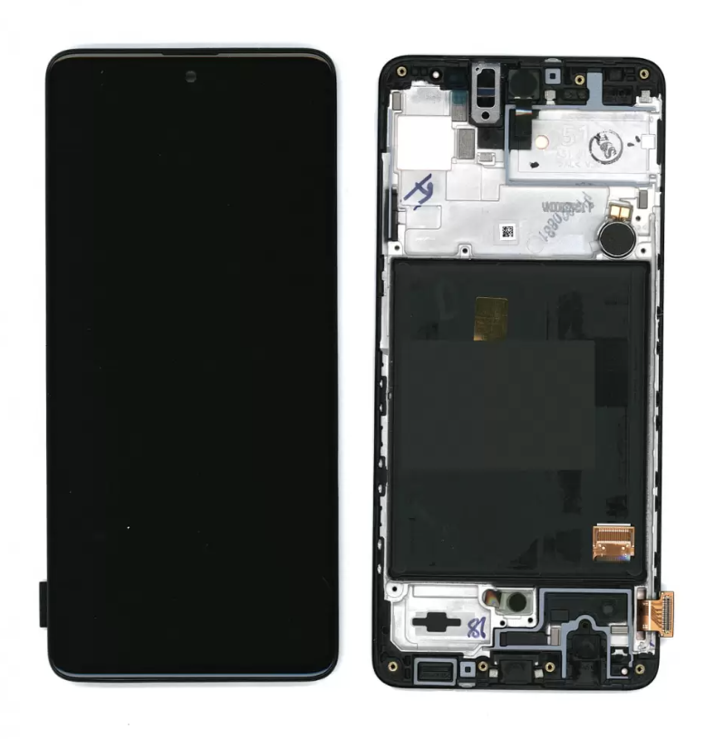 Дисплей (екран) для Samsung A515F Galaxy A51 + тачскрин, чорний, TFT, з передньою панеллю, без функції