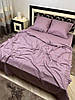 Двоспальне постільна білизна сатин рожева, фото 6