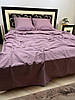 Двоспальне постільна білизна сатин рожева, фото 9