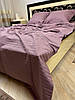 Двоспальне постільна білизна сатин рожева, фото 7