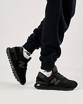 Чоловічі кросівки New Balance Classic All Black Взуття Нью Беланс Классік замша текстиль демісезон, фото 5
