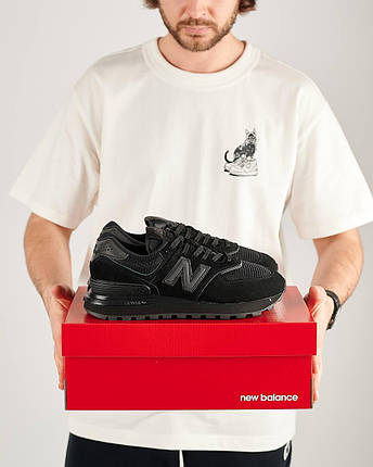 Чоловічі кросівки New Balance Classic All Black Взуття Нью Беланс Классік замша текстиль демісезон, фото 1