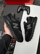 Чоловічі кросівки New Balance Classic All Black Взуття Нью Беланс Классік замша текстиль демісезон, фото 4