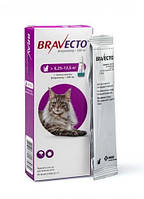 Капли на холку от блох и клищей Бравекто Plus для котов весом 6,25-12,5 кг