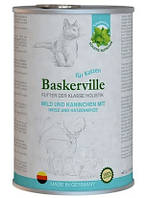 Консерва для кошек Baskerville (Баскервиль) Holistic оленина, кролик с кошачьей мятой 400 г.