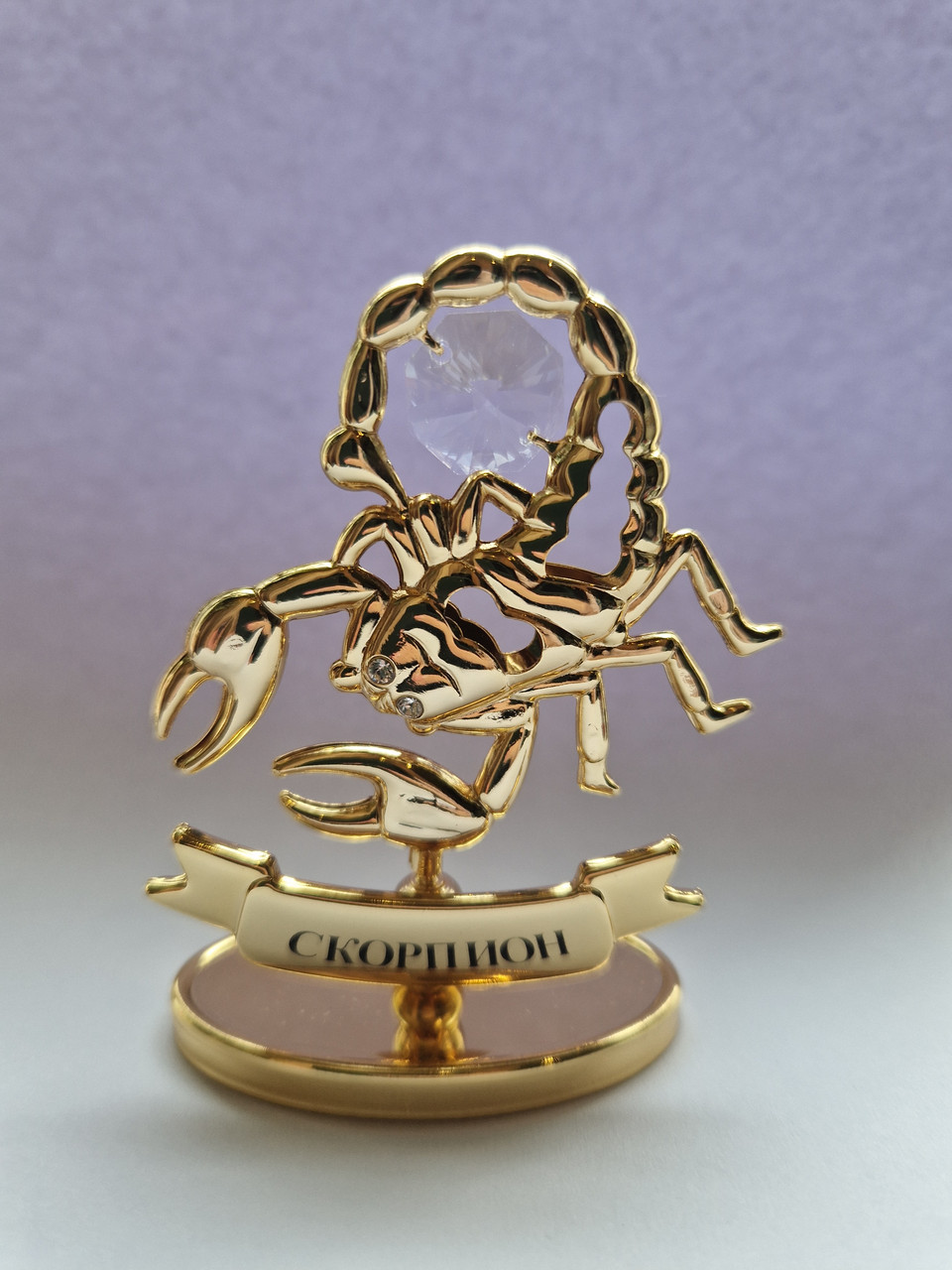 Фігурка Crystocraft зі стразами Swarovski Скорпіон золотий 8 см 1602331