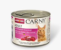 Консерва Animonda Carny Adult Multi-Meat Cocktail для котов, с говядиной, курицей и дичю, 200г