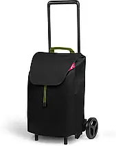 Господарська сумка-візок Gimi Easy, 40 л (Black) | Місткий шопер на 2-х колесах для покупок, фото 5