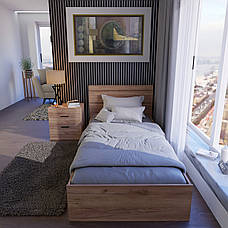 Односпальне ліжко Соната-900 Крафт золотий, фото 3
