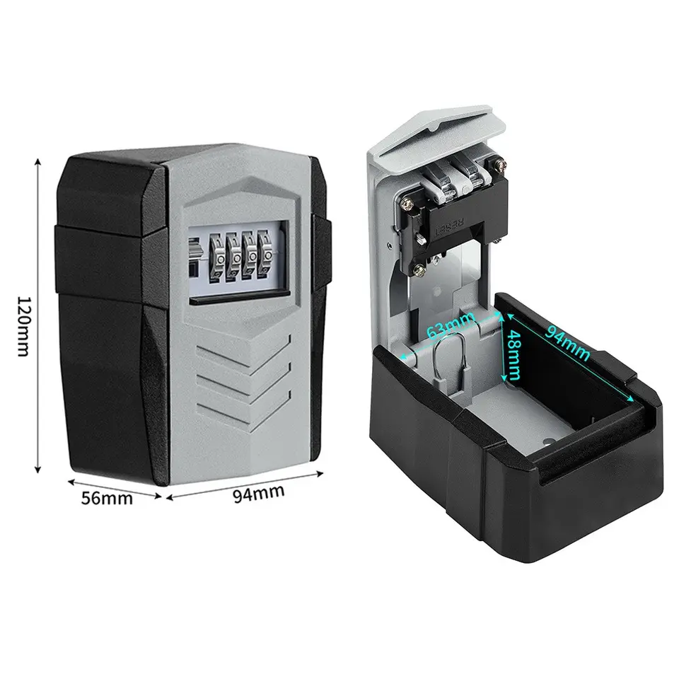 Сейф з кодовим замком Антивандальний зовнішній міні сейф сірий