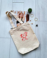 Стильный аксессуар сумка-шоппер из льна для ежедневного использования, удобная и компактная эко-сумка