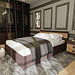 Ліжко двоспальне Соната-1400 Венге + крафт золотий, фото 2
