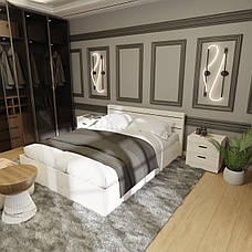 Ліжко двоспальне Соната-1400 Крафт білий, фото 3