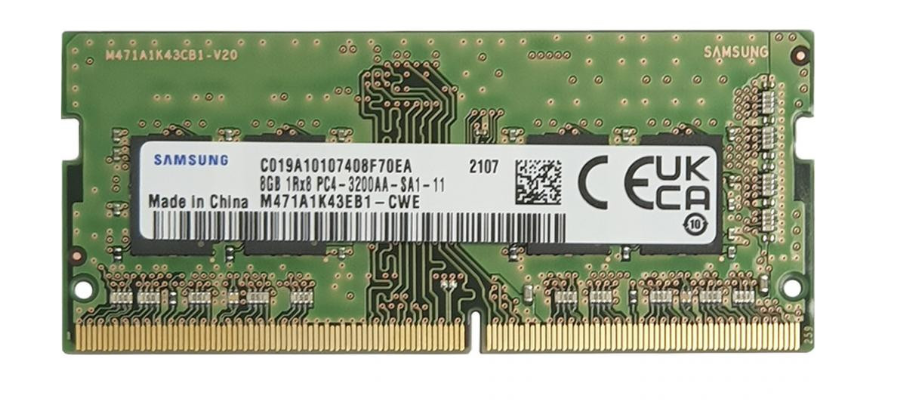 Пам'ять для ноутбуків Samsung 8 GB SO-DIMM DDR4 3200 MHz (M471A1K43EB1-CWE)