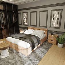 Ліжко двоспальне Соната-1400 Крафт золотий, фото 3