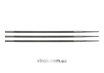Напилки для заточування ланцюгів пили VOREL, 3 шт. Ø=4 мм, l=200 мм [4/200]