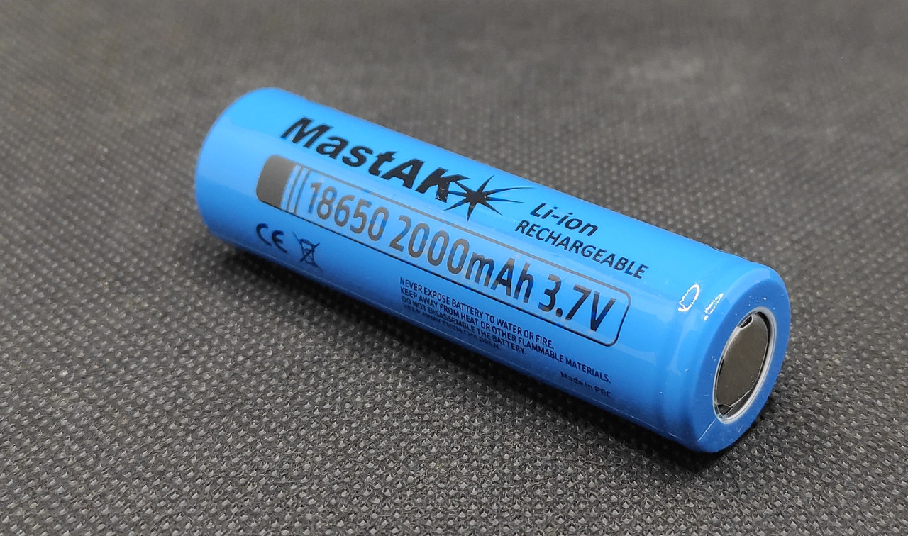 Акумулятор  MastAK ICR18650 3,7V 2000mAh ( 1шт. )