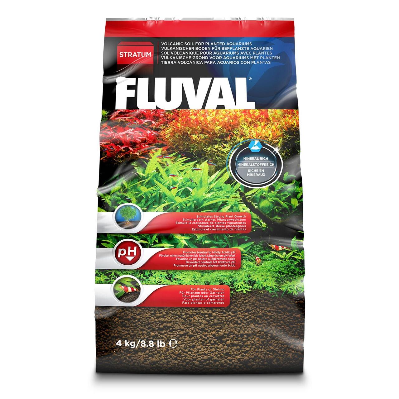 Грунт для живих рослин в акваріумі Hagen Fluval "Plant and Shrimp Stratum" 4 кг