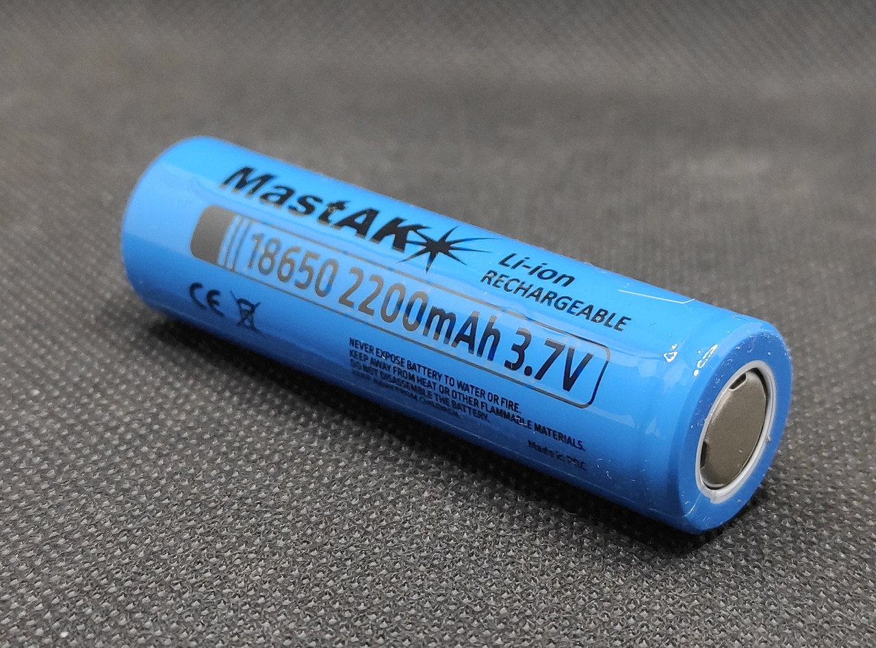 Акумулятор  MastAK ICR18650 3,7V 2200mAh ( 1шт. )