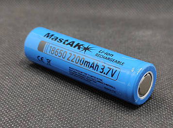 Акумулятор  MastAK ICR18650 3,7V 2200mAh ( 1шт. )