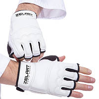 Перчатки для тхэквондо с напульсником Zelart BO-2016-W (размеры XS-XL)