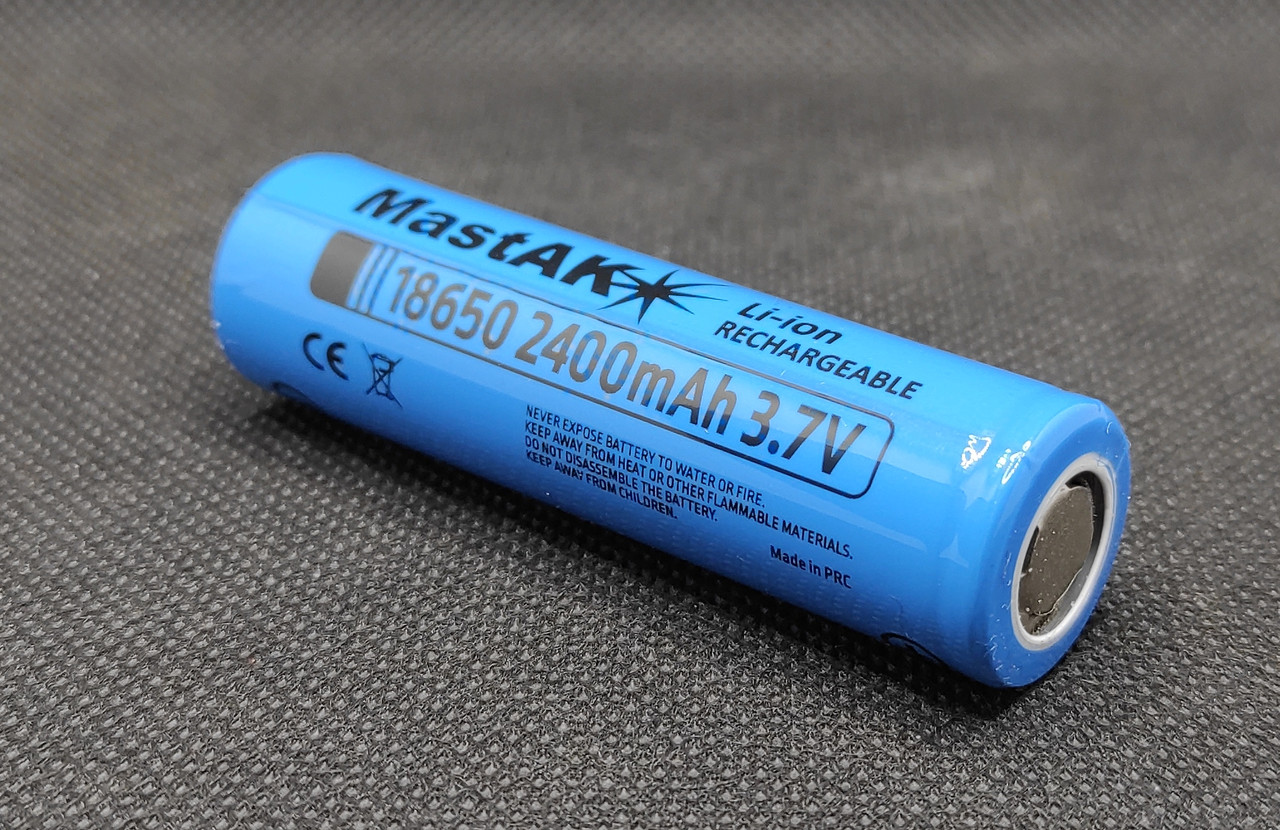 Акумулятор MastAK ICR18650 3,7V 2400mAh ( 1шт. ), фото 1