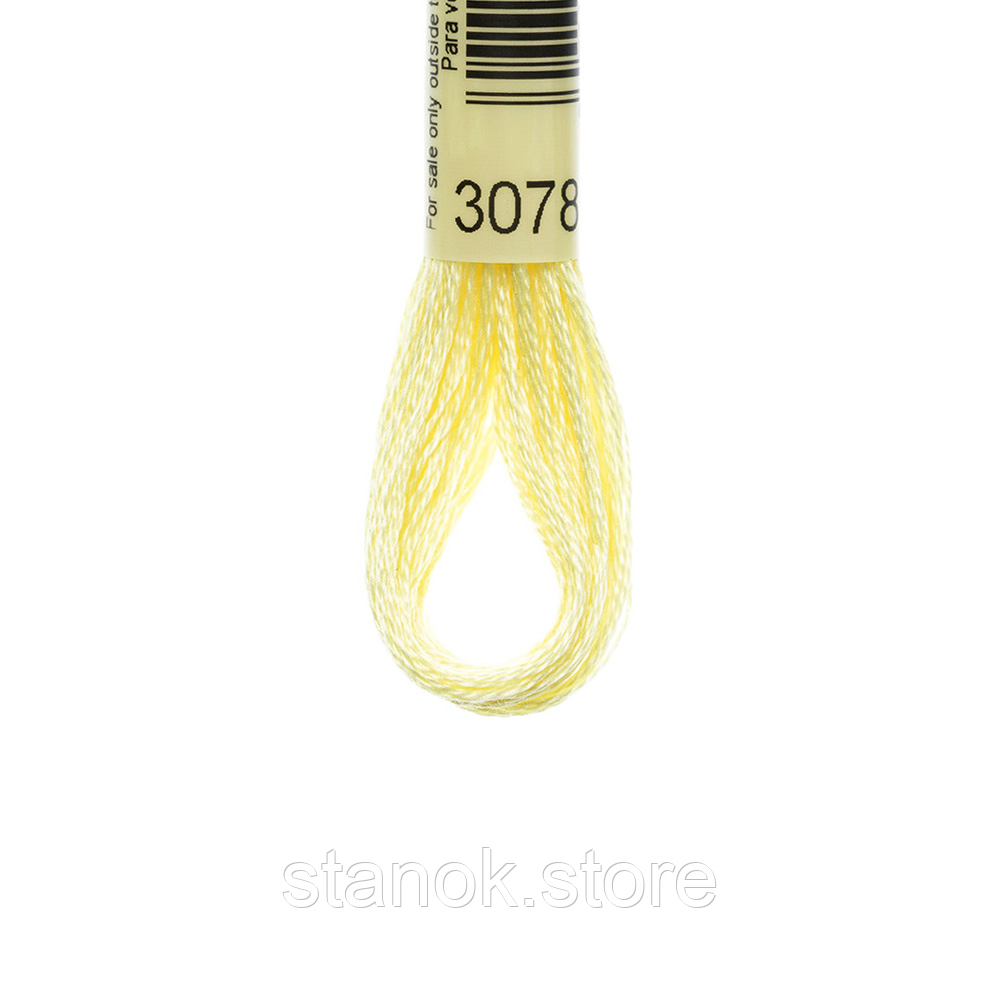 Нитка для вишивки муліне Airo 3078 жовтий