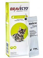 Капли на холку от блох и клищей Бравекто Plus для котов весом 1,2-2,8 кг