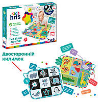 Килимок для малюків Kids Hits арт. KH06/005 (10шт) тактильні елементи, дзеркало, яскраві стрічки, короб.