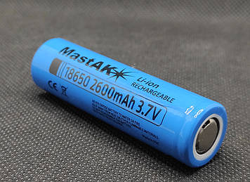 Акумулятор  MastAK ICR18650 3,7V 2600mAh ( 1шт. )