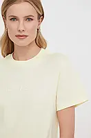 Urbanshop com ua Бавовняна футболка Calvin Klein жіночий колір жовтий РОЗМІР ЗАПИТУЙТЕ