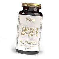 Жирные кислоты +Д3+K2+E Evolite Nutrition Omega 3+D3+K2MK7+E 60 гелевых капсул