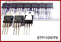 STP110N7F6, MOSFET, польовий транзистор.