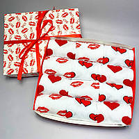 Подарунковий оригінальний набір шкарпеток для чоловіків шкарпетки з поцілунками 12 пар у коробці на день закоханих Kkimo