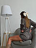 Розкішний жіночий шовковий халат кімоно гарні принти KXf23, фото 3