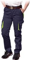 Женские защитные брюки с резинкой на поясе REIS FRAULAND-T GY темно-синий-желтый