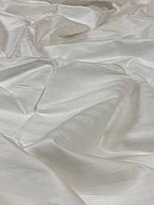 Постільна білизна для односпального ліжка біла страйп сатин, фото 4
