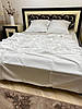 Біле постільна білизна двоспальна страйп сатин, фото 9