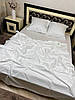 Біле постільна білизна двоспальна страйп сатин, фото 8
