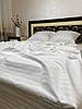 Біле постільна білизна двоспальна страйп сатин, фото 10