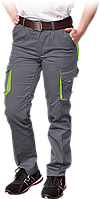 Женские защитные брюки с резинкой на поясе REIS FRAULAND-T SY сталь-желтые