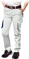 Женские защитные брюки с резинкой на поясе REIS FRAULAND-T WN бело-голубой