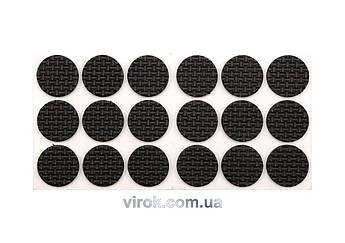 Протектор самоклеючий VOREL 25мм, набір 18шт чорні [24/432]