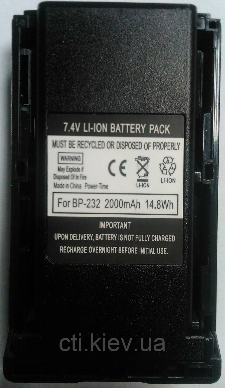 Акумулятор Icom BP-232 (PTO-232) 2000mAh Li-Ion для радіостанцій Icom IC F16 / Icom IC F26