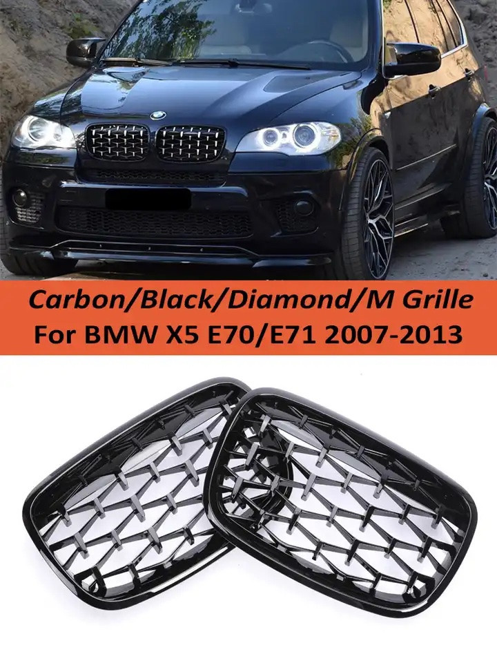 Решітки Радіатора Бмв х5 е70 е71 2007-2013 ніздрі для Bmw e70 e71 2007-2013 Чорний Глянець к-2шт