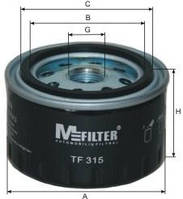 Фільтр масляний TF315 (MFilter)