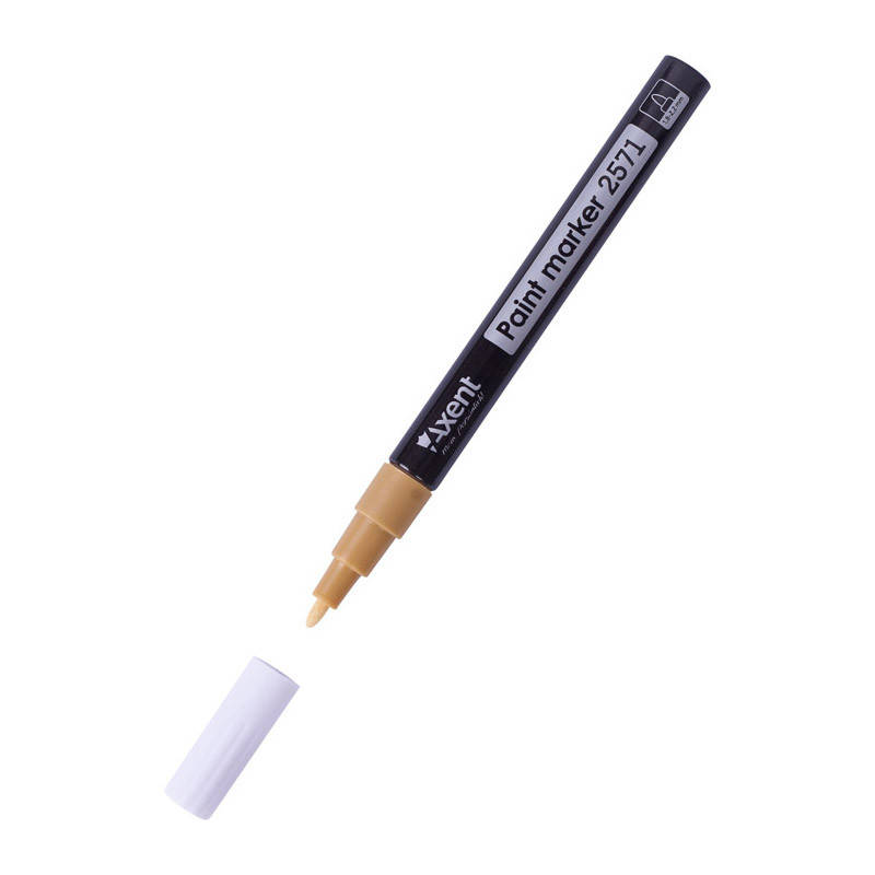 

Маркер перманентный 1,8-2,2 мм Axent золотой, 2571-35-A