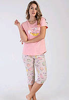 Пижама женская футболка с капри Vienetta хлопок