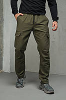 Мужские штаны карго цвета хаки Cloud весна-осень коттон , Демисезонные спортивные брюки хаки с карманами